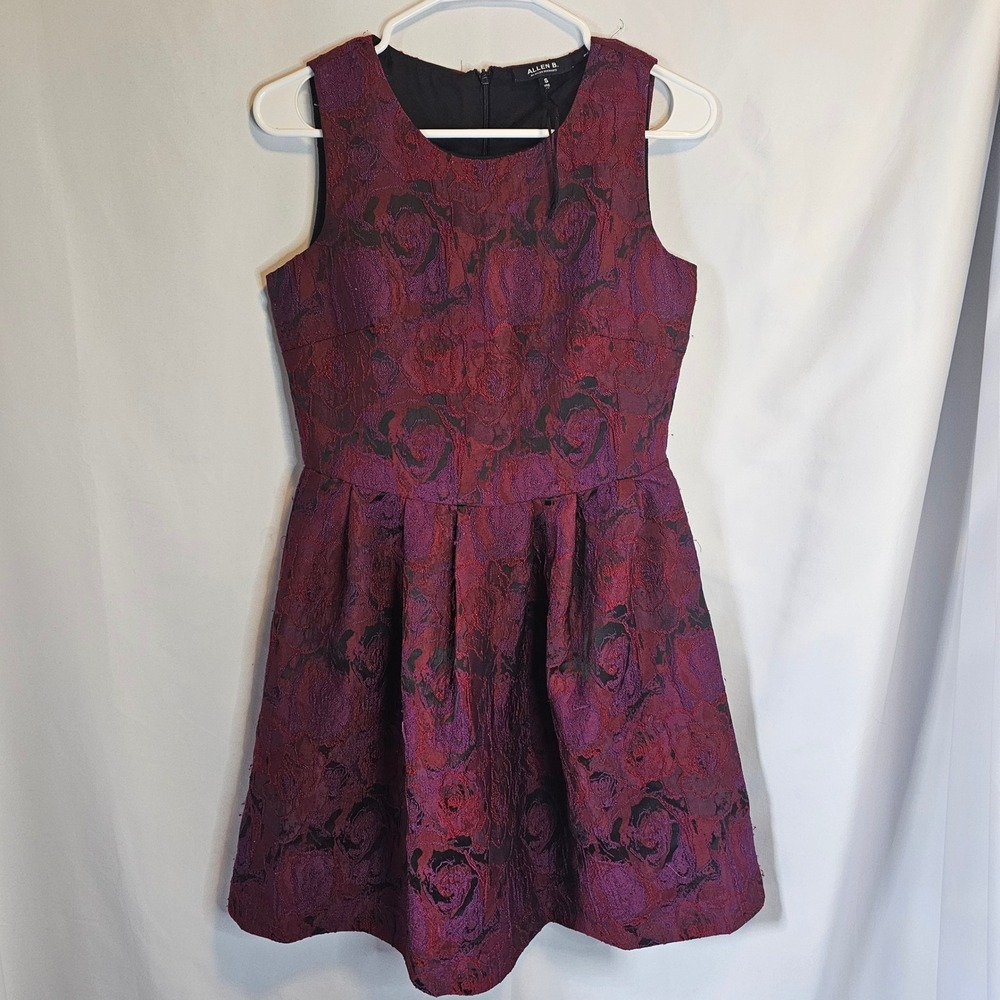 Allen B. by Allen Schwartz Floral Jacquard Fit and Flare‎ Dress - Women's Small